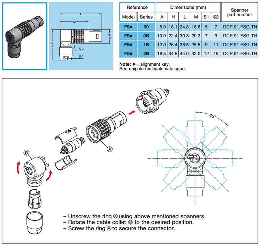 LEMO Anglissimo™ Right Angle Plugs